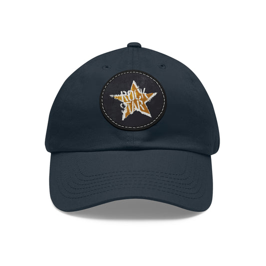 Rockstar Star - Dad Hat with Leather Patch