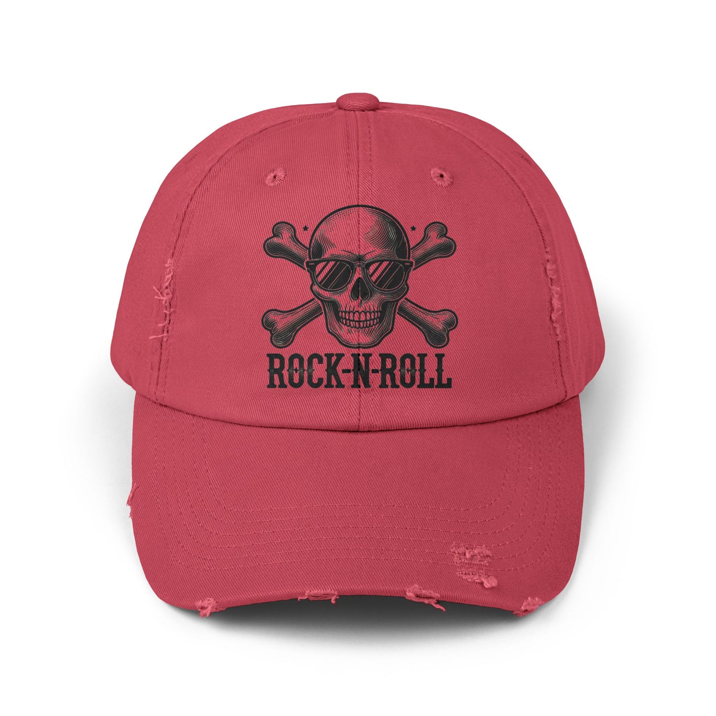 Rock-n-Roll Skull & Crossbones Sunglasses - Unisex Distressed Cap