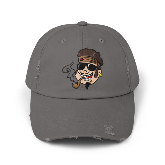 Pipe Smoking Hippie - Unisex Distressed Cap