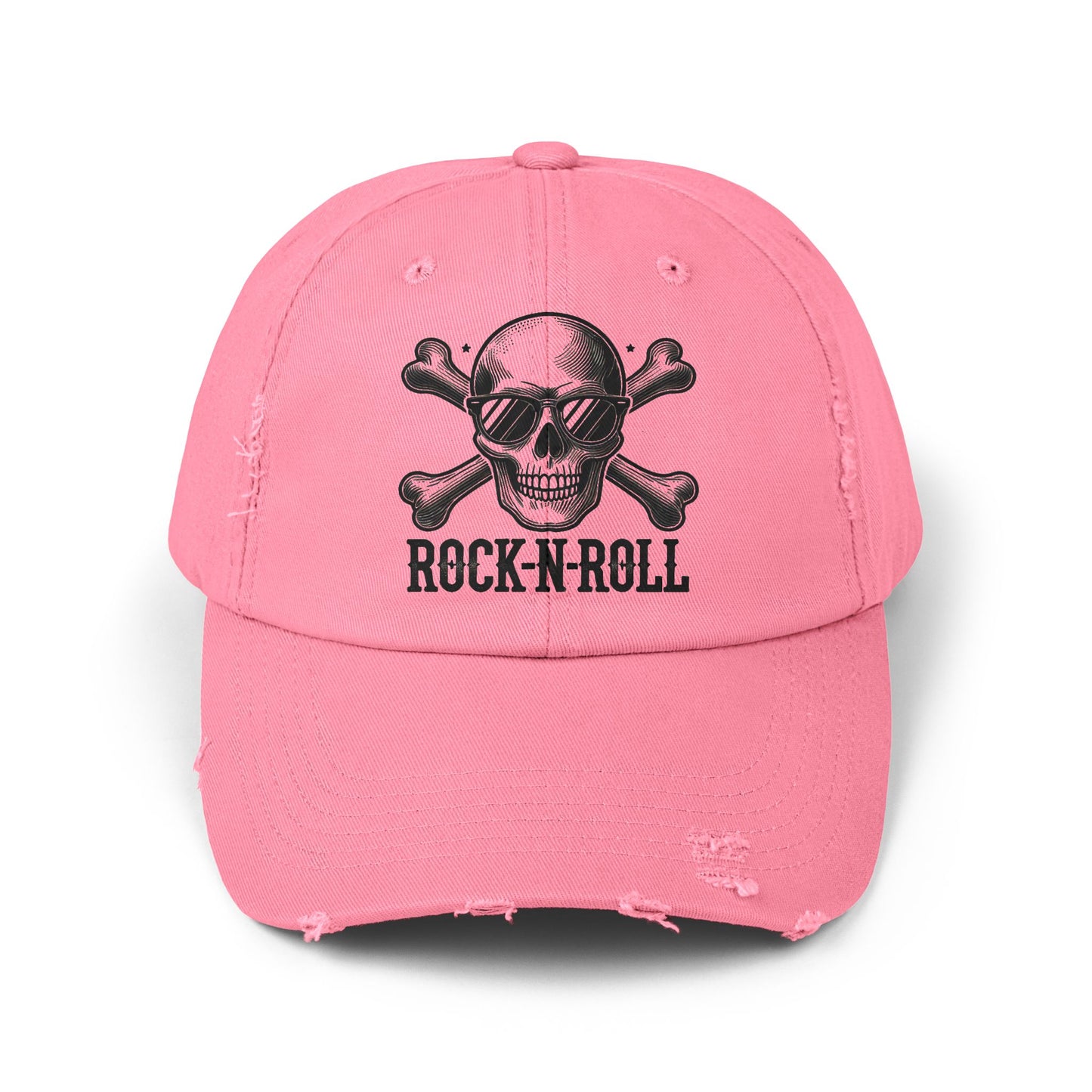 Rock-n-Roll Skull & Crossbones Sunglasses - Unisex Distressed Cap